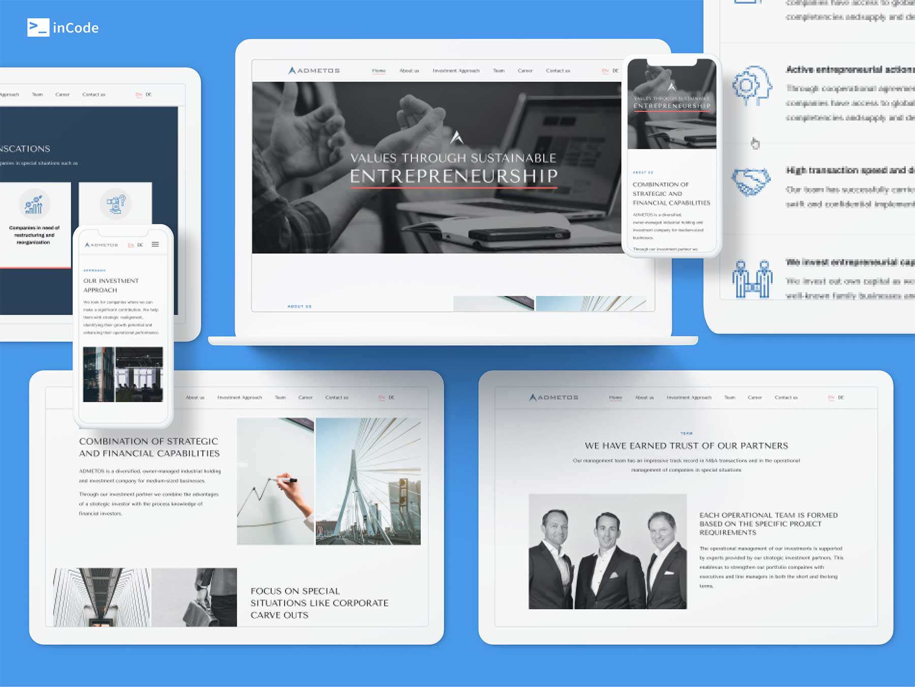 WordPress website design and development for an industrial holding company
